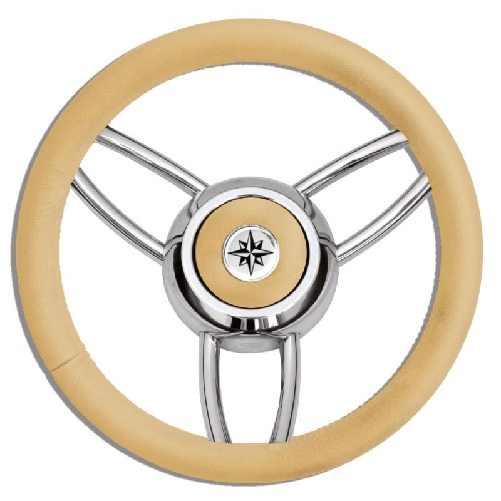 RUOTA TIMONE T26 BEIGE Ø MM.350