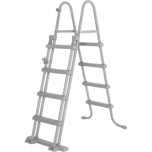 Scaletta di Sicurezza per Piscina Altezza 122 cm Bestway Gradini Esterni Acciaio