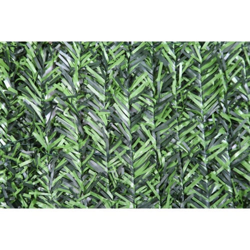 2 Pezzi Siepe Finta 1x3 Abete PVC Artificiale Sintetica Recinzione da Giardino