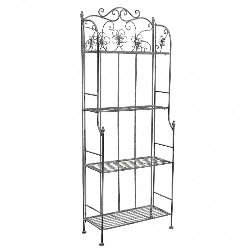 MILANI HOME ELEONORE - scaffale 4 piani stile provenzale in ferro verniciato
