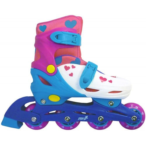 Sport One Pattini Easy Roller per Bambina 39-42 In Linea Lunghezza Regolabile Bimba Freno Pattini Easy Roller per Bambina 39-42 In Linea Lunghezza Reg
