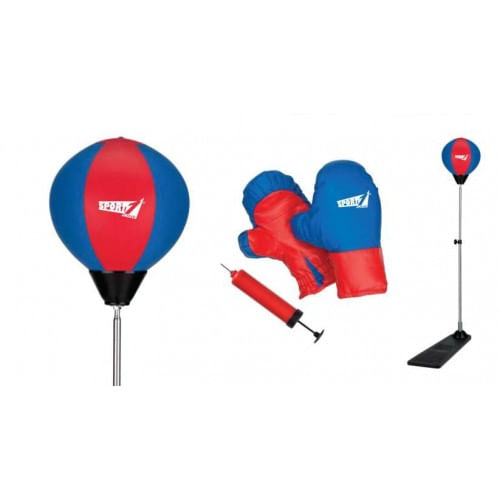 Sport One Punching Ball Pedana Altezza Regolabile + Guantoni e Pompa Gonfiaggio Boxe Bimbi Mandelli Punching B.90/125
