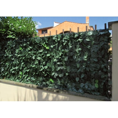 4 Pezzi Siepe Finta 1x3 Doppia Schermatura Artificiale Lauro Sintetica Balcone