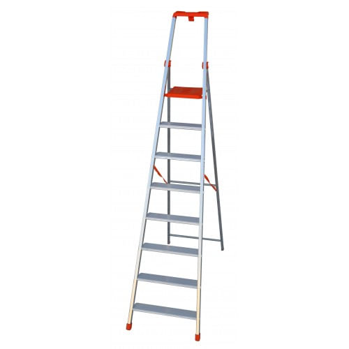 Facal Scala 8 Gradini Alluminio Doppia a Forbice Professionale Scaletta Interno