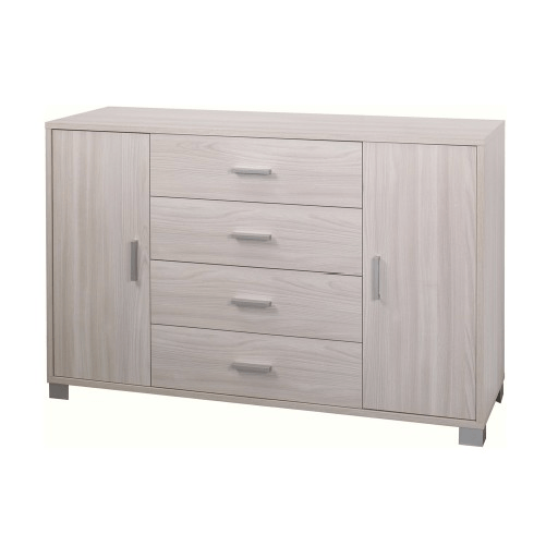Kit Mobile Madia 2 Ante 4 Cassetti Olmo 140 Contenitore Buffet Credenza Salotto