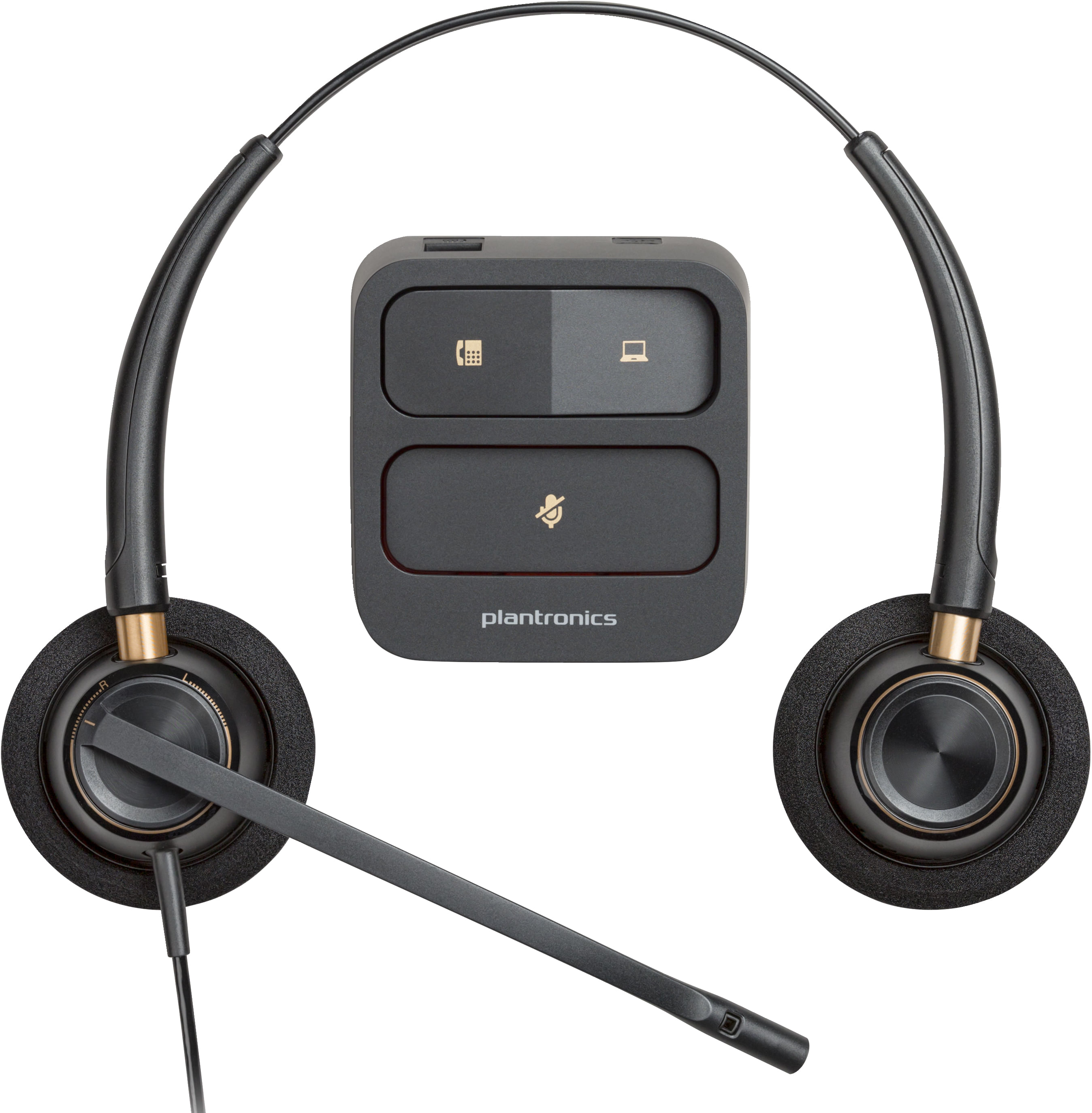 Plantronics POLY Cuffie EncorePro 520 binaurali + Quick Disconnect POLY EncorePro HW520 Auricolare Cablato A Padiglione Ufficio Nero