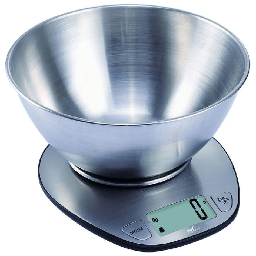 Melchioni Family Bilancia da cucina Graal - con ciotola - peso massimo 5 kg - acciaio - Melchioni family Melchioni Graal Acciaio inox Superficie piana