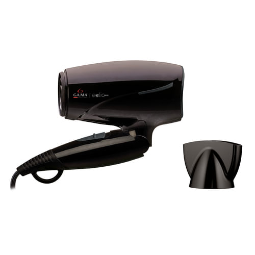 GA.MA Phon da viaggio Eolic Mini: Phon da viaggio, leggero e silenzioso, 1600 W, Motore DC Ultraleggero GA.MA Eolic Travel 1600 W Nero