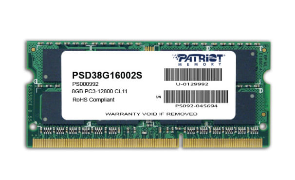 Patriot Memory 8GB PC3-12800 memoria 1 x 8 GB DDR3 1600 MHz