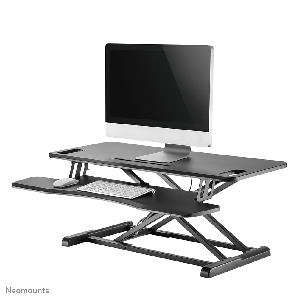 Neomounts Postazione di lavoro per rimanere in piedi o seduto (Sit-Stand Desktop Workstation - - Black workplace height Neomounts Postazione di lavoro