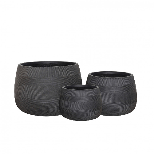 MILANI HOME TRIPLY - set 3 vasi in fibra sintetica