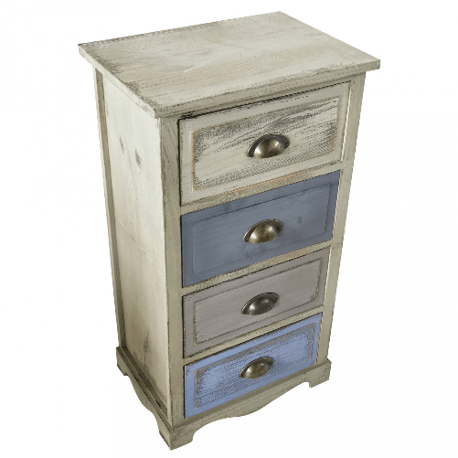 MILANI HOME KEIRA - mobiletto in legno con cassetti
