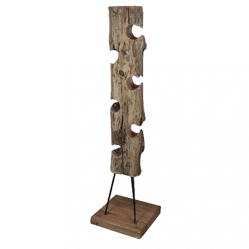 LUPIN - porta bottiglie in legno di teak