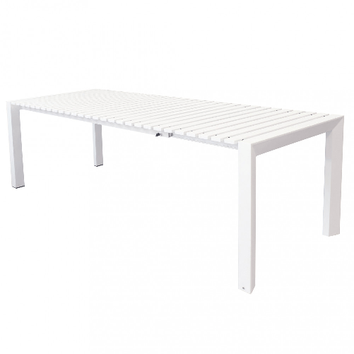 MILANI HOME BRUNO - tavolo con struttura in alluminio verniciato bianco o antracite