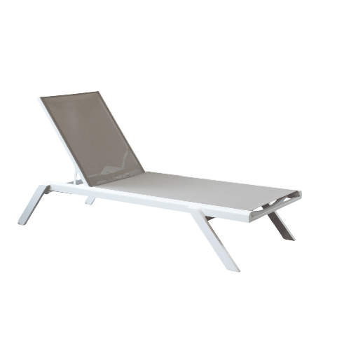 SIMIEN - lettino impilabile in alluminio e textilene