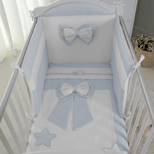 Paracolpi + Piumino sfoderabile + Set lenzuola 3pz per Lettino Stars Coccolissimi