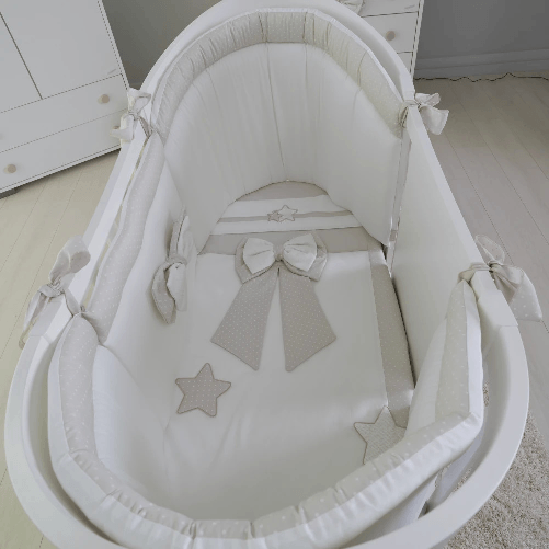 Paracolpi + Piumino sfoderabile + Set lenzuola 3pz per Lettino Ovale Stars Coccolissimi