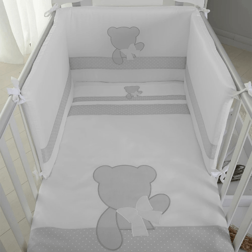 Paracolpi + Piumino sfoderabile + Set lenzuola 3pz per Lettino Baloo Coccolissimi