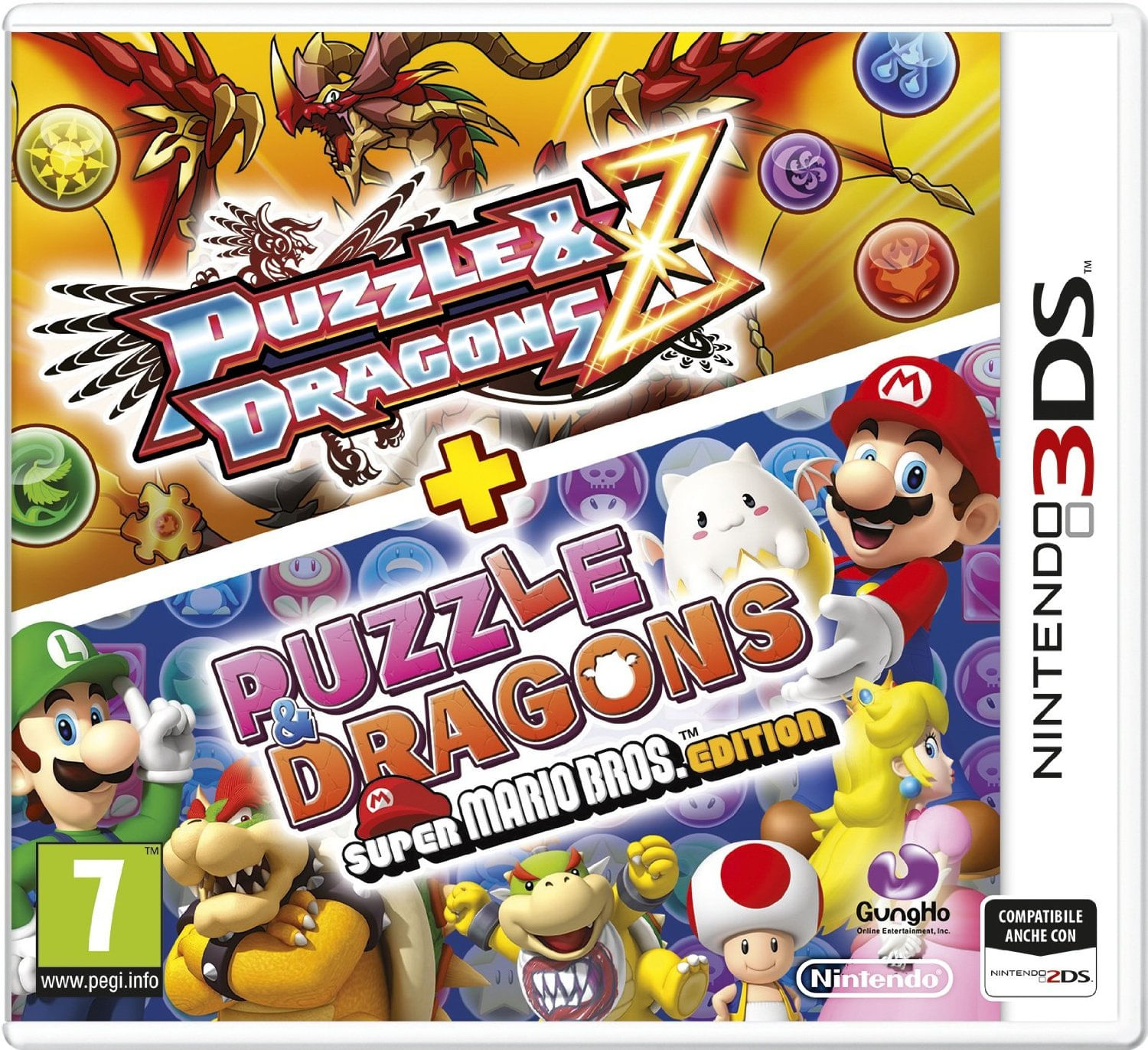 Nintendo Puzzle & Dragons Z + Puzzle & Dragons: Super Mario Bros. Ed, 3DS Standard Inglese, ITA Nintendo 3DS