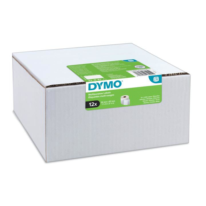 DYMO LW - Etichette multiuso - 32 x 57 mm - 2093095 (Dymo 2093095 LW Multipurpose Labels 32 x 57mm 12 pack) DYMO LW - Etichette multiuso - 32 x 57 mm