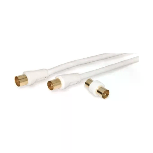 Nuova video suono nuovaVideosuono 9/52 W cavo coassiale 2 m IEC 9.5mm Bianco nuovaVideosuono 9/52 W cavo coassiale 2 m IEC 9.5mm Bianco