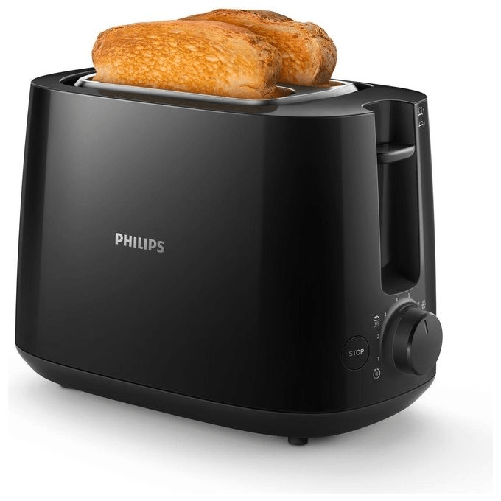 Philips Daily Collection HD2581/90 Tostapane - 2 fette, fessura ampia, nero