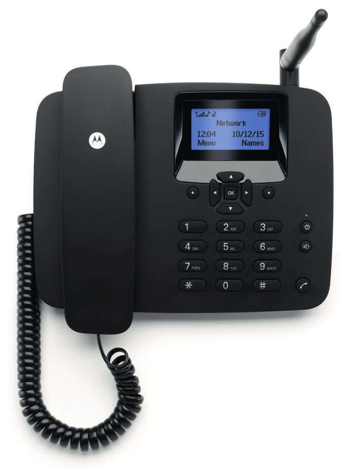 Motorola FW200L Telefono DECT Identificatore di chiamata Nero Motorola Fw200l Telefono Fisso Gsm con Sim 2G