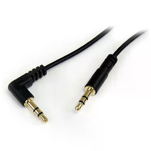StarTech.com Cavo Audio Stereo 3,5mm slim angolato a destra da 1,8m - M/M
