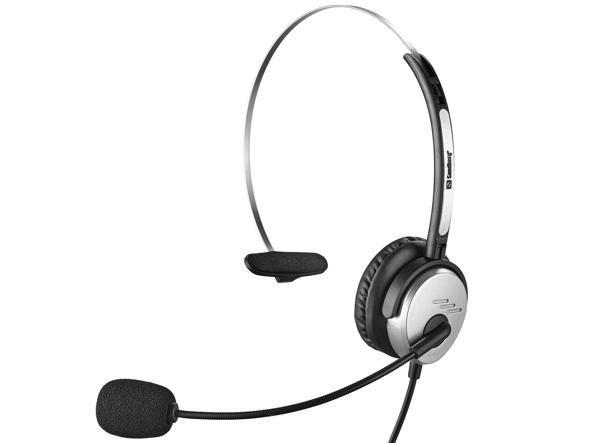 Sandberg 326-11 cuffia e auricolare Cablato A Padiglione Ufficio Nero Argento (MiniJack Mono Headset Saver - MiniJack Mo Sandberg 326-11 cuffia e auri