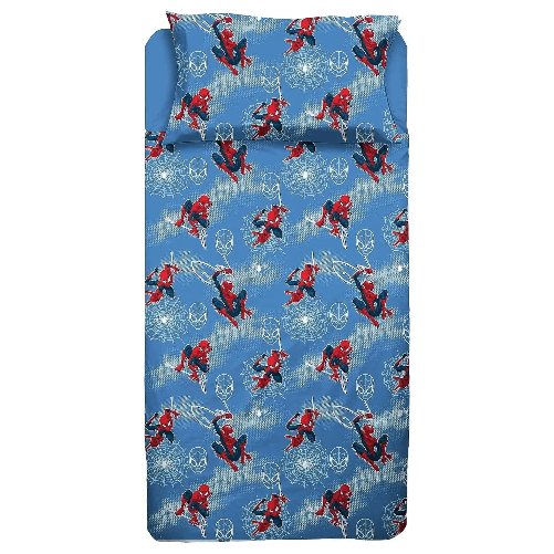 Hermet home Completo Lenzuola Junior Singolo 1 Piazza in Flanella - Spiderman