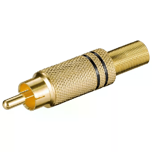 Goobay 11281 cavo di collegamento RCA Nero, Oro