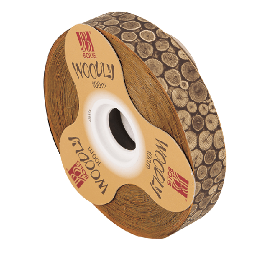 BOLIS Rotolo nastro Woodly Tronchi 24mmx100mt Bolis