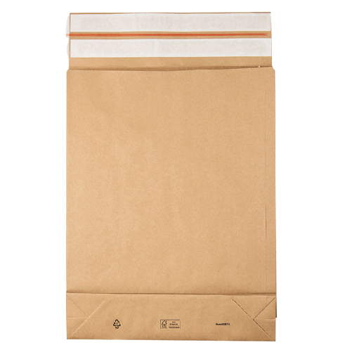 200 Sacchetti a fondo quadro E-Green carta kraft avana C3 35x45x8+10cm