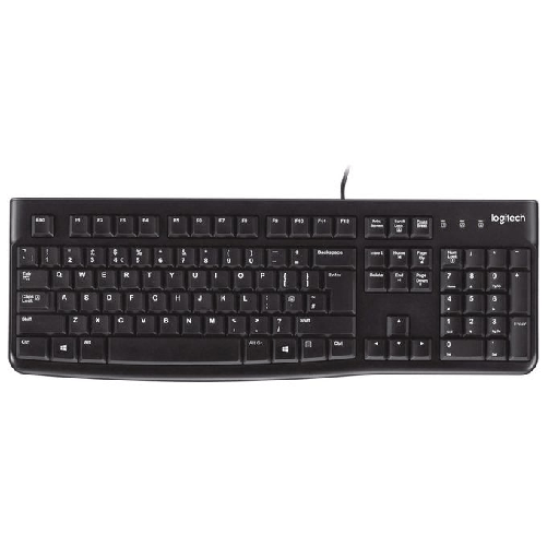 Logitech K120 Corded Keyboard tastiera USB QWERTY US International Nero Logitech K120
