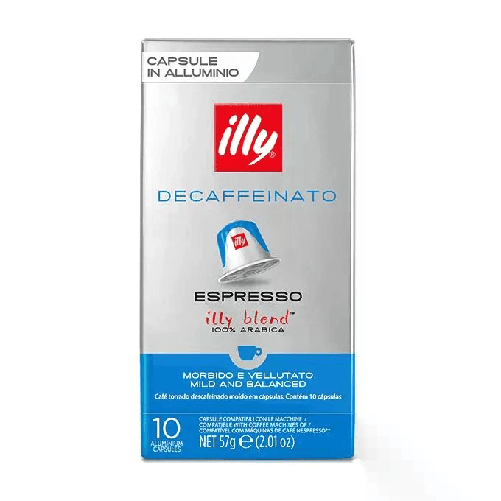 Illy 10 caffè in Capsule compatibili Nespresso Tostato DECAFFEINATO Illy Decaffeinato Capsule caffè 10 pz