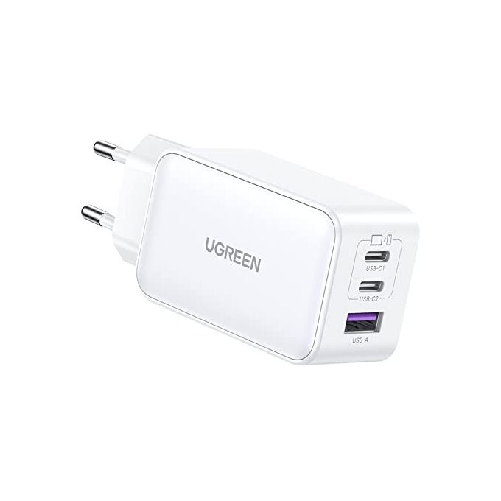 Ugreen Nexode USB-A+2*USB-C 65W GaN Tech Fast Charger White Lettore e-book, Cuffie, Auricolare, IP Phone, Tastiera Ugreen Nexode USB-A2*USB-C 65W GaN