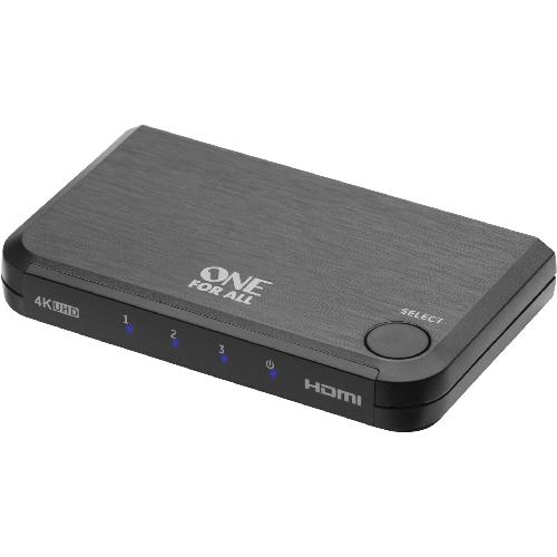 Oneforall One per All Smart HDMI Switch 4K Incluso Comando SV 1632 One For All SV 1632 conmutador de vídeo HDMI