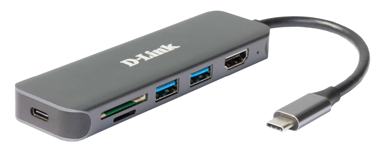 D-Link DUB-2327 replicatore di porte e docking station per laptop Cablato USB tipo-C Grigio
