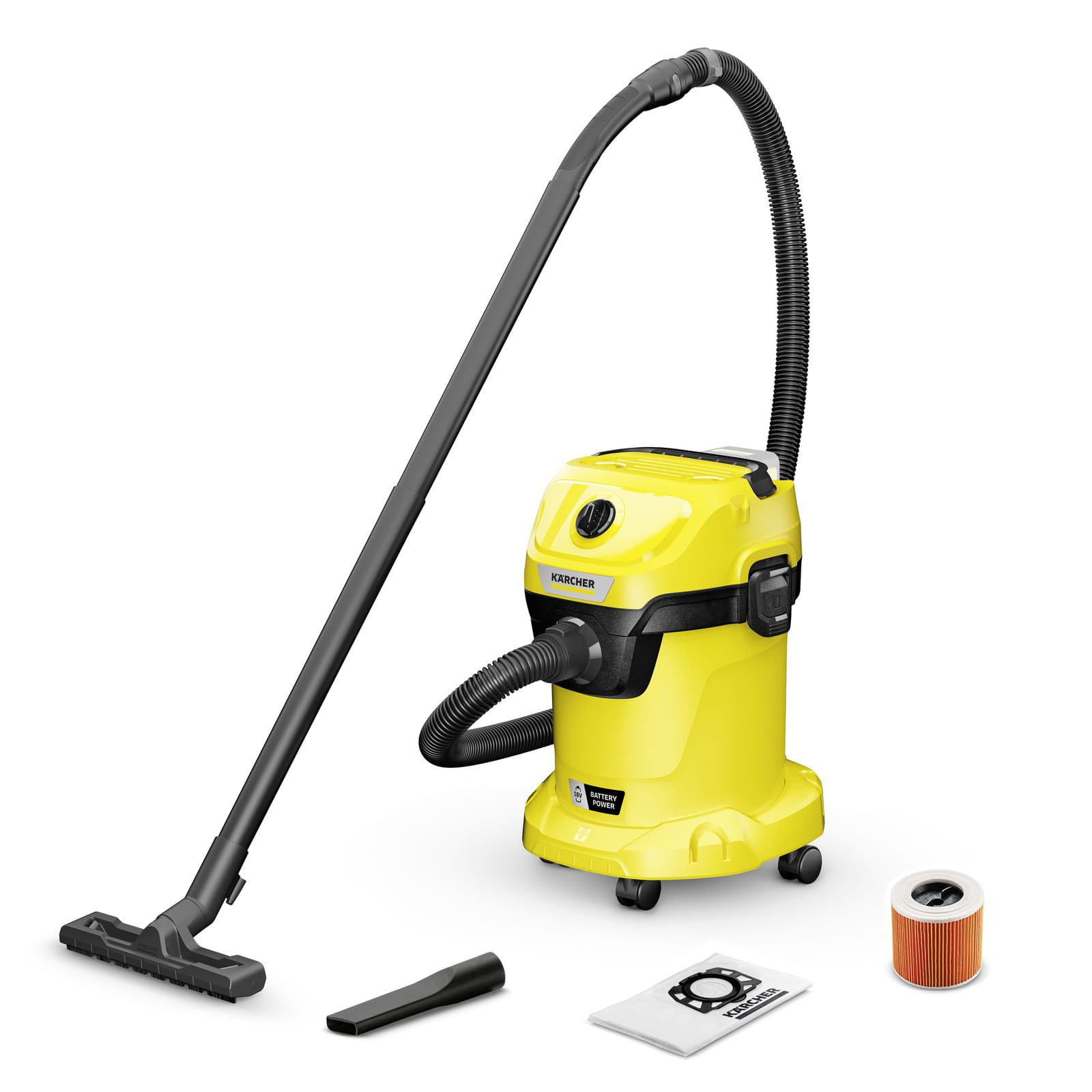 Karcher Kärcher WD 3-18 17 L Aspiratore a cilindro Secco e bagnato 225 W Senza sacchetto Kärcher WD 3-18 17 L Aspiratore a cilindro Secco e bagnato 22
