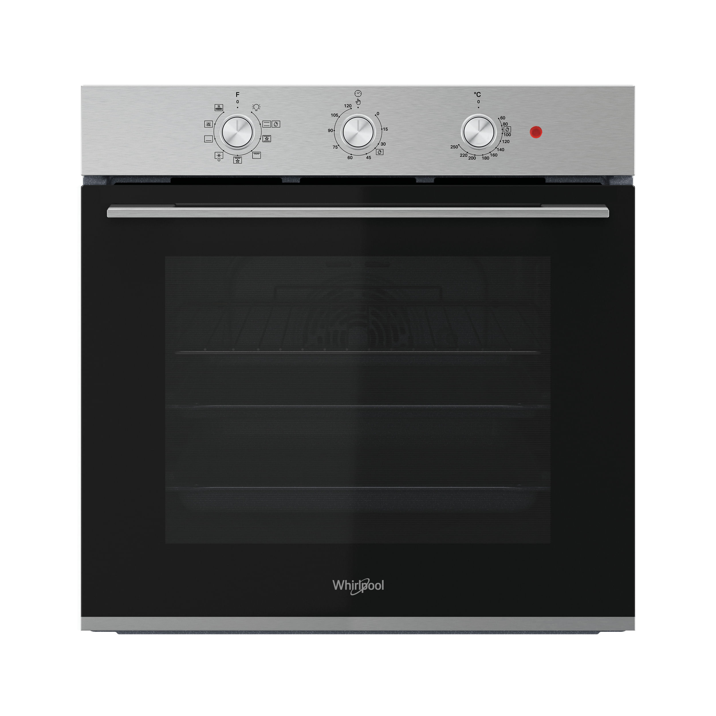 Whirlpool OMK38HU0X 71 L A Nero, Acciaio inossidabile Whirlpool OMK38HU0X 71 L Nero, Acciaio inox