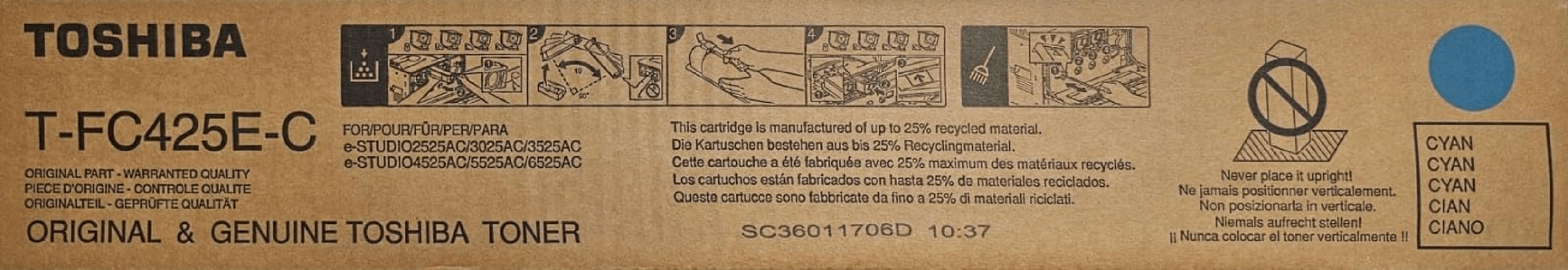 Toshiba 6AJ00000235 cartuccia toner 1 pz Originale Ciano