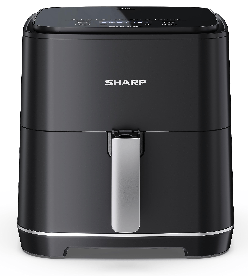 Sharp AF-GS552AE-B Singolo 5,5 L Indipendente 1650 W Friggitrice ad aria calda Nero, Argento