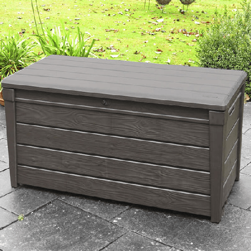 Keter Pidema:Box Keter da giardino in resina marrone. Baule porta attrezzi rinforzato a prezzi in offerta Box Keter da giardino in resina marrone. Bau