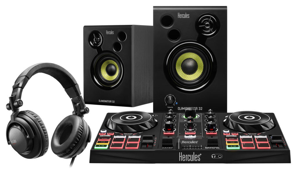 Hercules DJLearning Kit MK2 Kit All-in-One per Imparare a Mixare Software e Tutorial Inclusi Hercules DJLearning Kit Mixer con controllo DVS (Digital