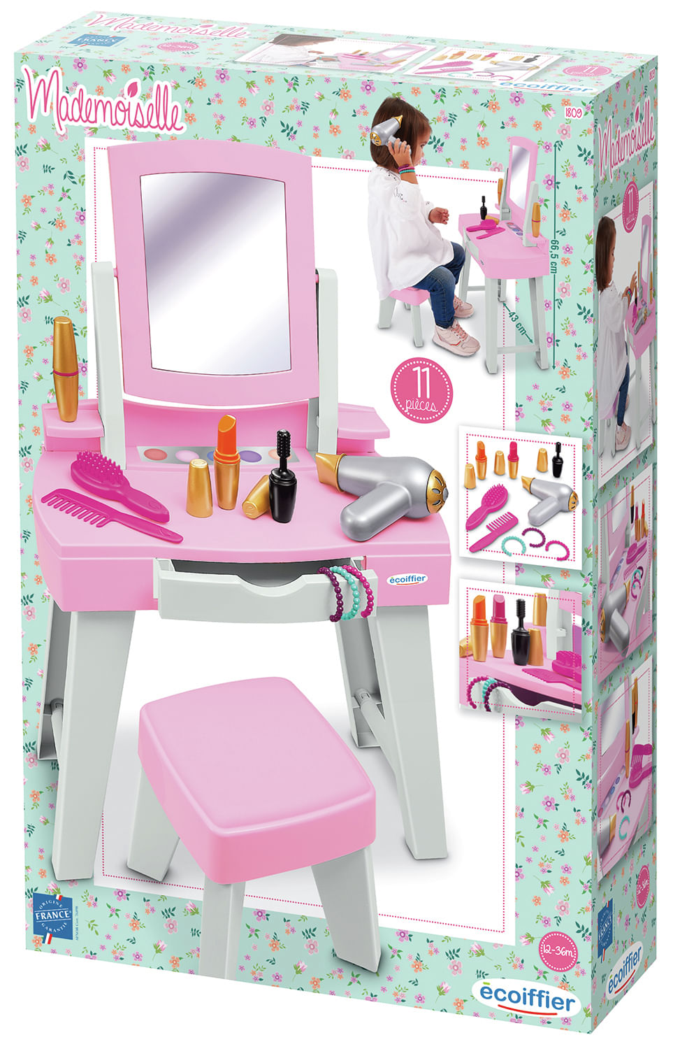 Ecoiffier Mademoiselle La Mia Prima Specchiera 11 Pezzi
