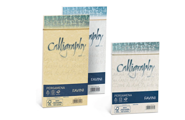 Favini 25 buste CALLIGRAPHY PERGAMENA 110x220mm 90gr naturale FAVINI