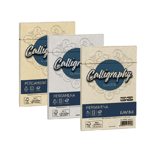 FAVINI 25 buste CALLIGRAPHY PERGAMENA 120x180mm 90gr crema FAVINI Favini Pergamena Calligraphy busta Crema 25 pz
