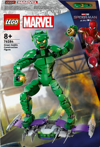 LEGO Marvel 76284 Personaggio Costruibile di Goblin, Gioco per Bambini 8+, Action Figure Snodabile del Nemico di Sider LEGO Personaggio costruibile di