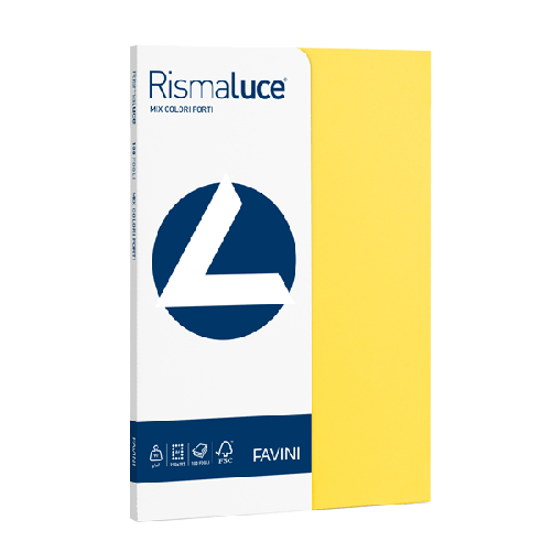 Favini Rismaluce Mix carta inkjet A4 (210x297 mm) 100 fogli Multicolore Carta RISMALUCE SMALL A4 90gr 100fg mix 5 colori FAVINI