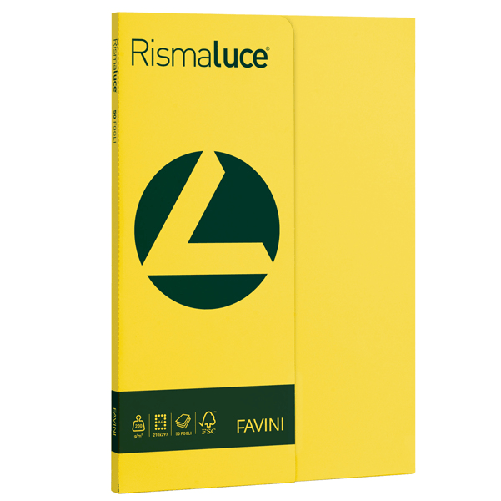 FAVINI Carta RISMALUCE SMALL A4 200gr 50fg giallo sole 53 FAVINI Favini Rismaluce carta inkjet A4 (210x297 mm) 50 fogli Giallo